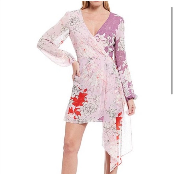 BELLE BADGLEY MISCHKA Renee Combo Printed Floral Cocktail Dress. NWT! - Picture 2 of 8